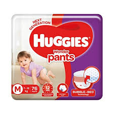 Huggies Wonder Pants Diaper (M) - Pack of 76